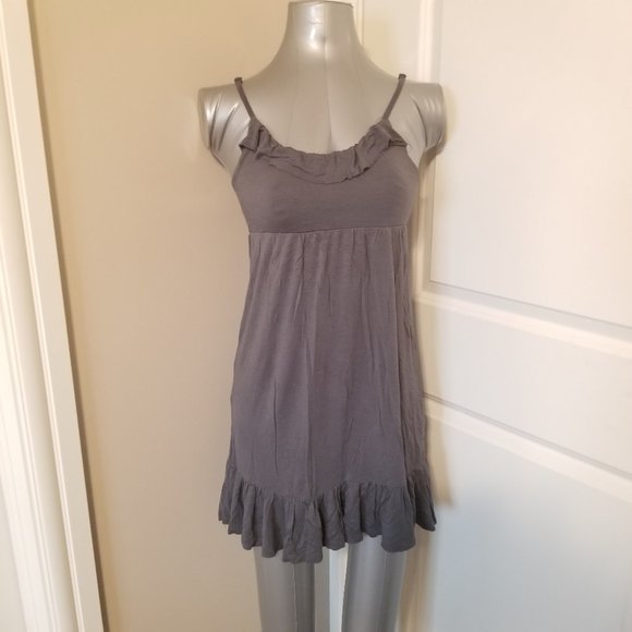 Ardene Grey Tunic Top/Dress with adjustable straps - Picture 1 of 5